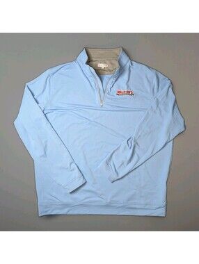 Peter Millar Golf Light Blue Quarter Zip XXL Walk Ons Sports Bistreaux
